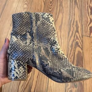 Snakeskin Ankle Boots